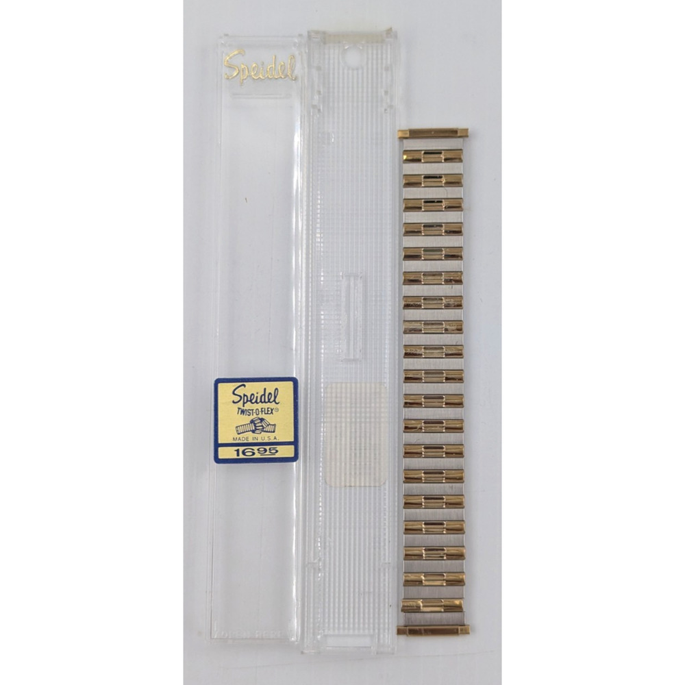 Speidel Gold Twist O Flex Stainless Steel Mens Watch Band